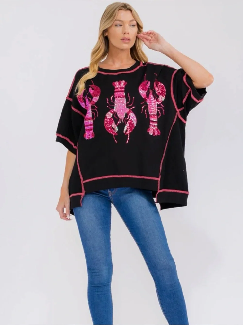 New nwt fantastic Fawn lobster top so cute! S M L - Picture 2 of 4